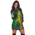 Hawaii Monstera Kalo Hula Girl Kanaka Maoli Hoodie Dress - AH - Polynesian Pride