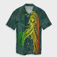 Hawaii Monstera Kalo Hula Girl Kanaka Maoli Hawaiian Shirt - AH Unisex Black - Polynesian Pride