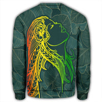 Hawaii Monstera Kalo Hula Girl Kanaka Maoli Sweatshirt - AH - Polynesian Pride
