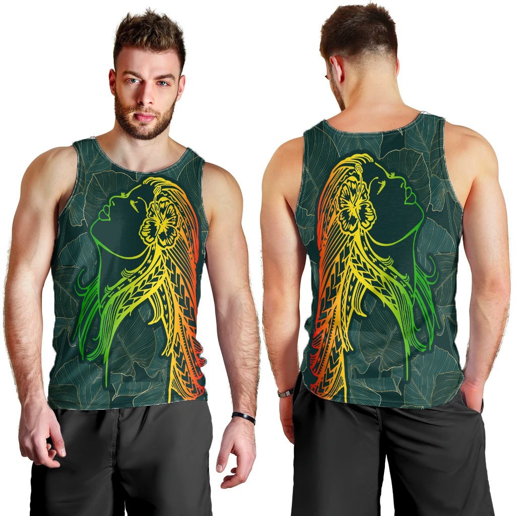 Hawaii Monstera Kalo Hula Girl Kanaka Maoli Tank Top - AH - Polynesian Pride