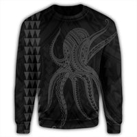 Hawaii Octopus KaKau Polynesian Sweatshirt - Gray - AH - Polynesian Pride