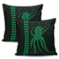 Hawaii Octopus KaKau Polynesian Pillow Covers - Green - AH - Polynesian Pride