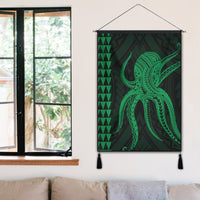 Hawaii Octopus KaKau Polynesian Hanging Poster - Green - AH - Polynesian Pride
