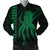 Hawaii Octopus KaKau Polynesian Bomber Jacket - Green - AH Black Unisex - Polynesian Pride