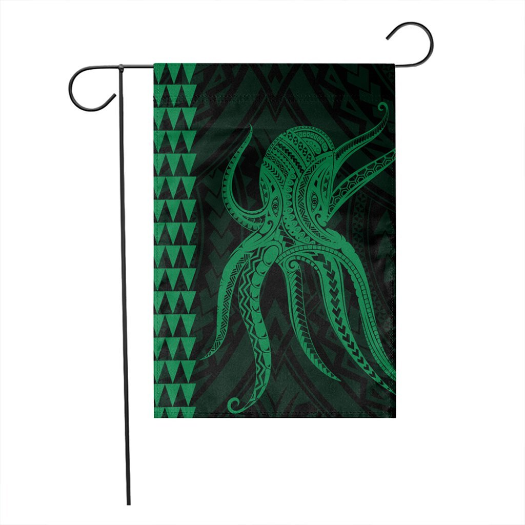 Hawaii Octopus KaKau Polynesian Flag - Green - AH - Polynesian Pride