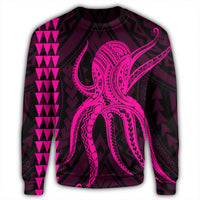 Hawaii Octopus KaKau Polynesian Sweatshirt - Pink - AH - Polynesian Pride