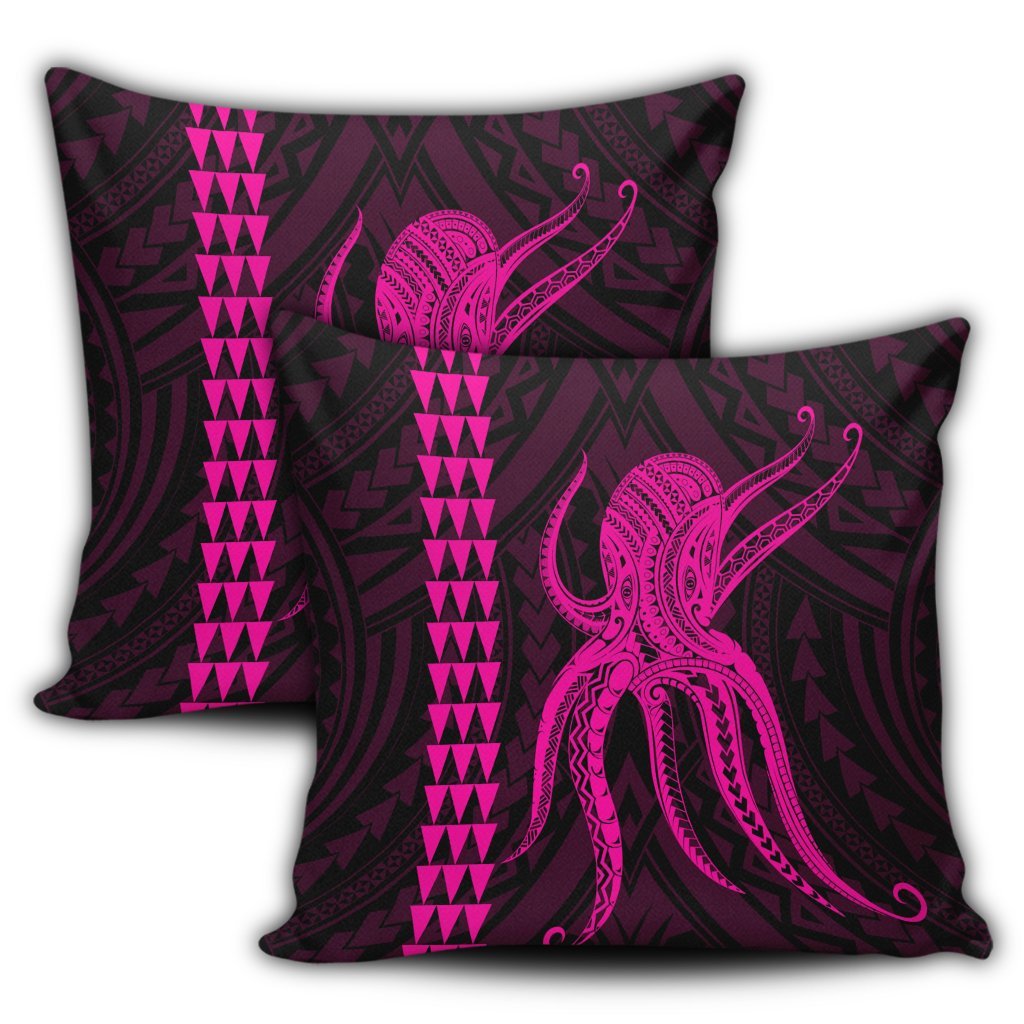 Hawaii Octopus KaKau Polynesian Pillow Covers - Pink - AH - Polynesian Pride