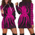 Hawaii Octopus KaKau Polynesian Hoodie Dress - Pink - AH Black - Polynesian Pride