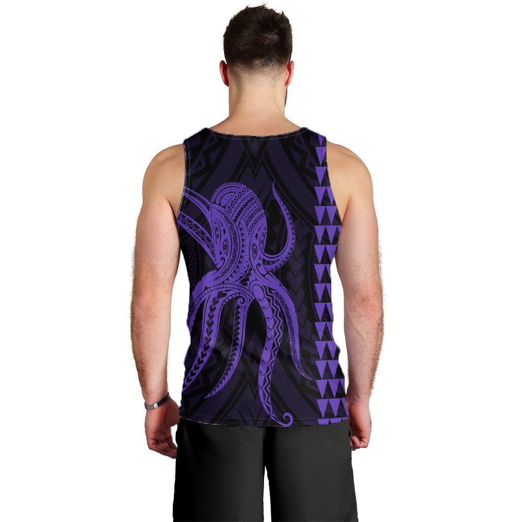 Hawaii Octopus KaKau Polynesian Tank Top - Purple - AH - Polynesian Pride