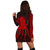 Hawaii Octopus KaKau Polynesian Hoodie Dress - Red - AH - Polynesian Pride