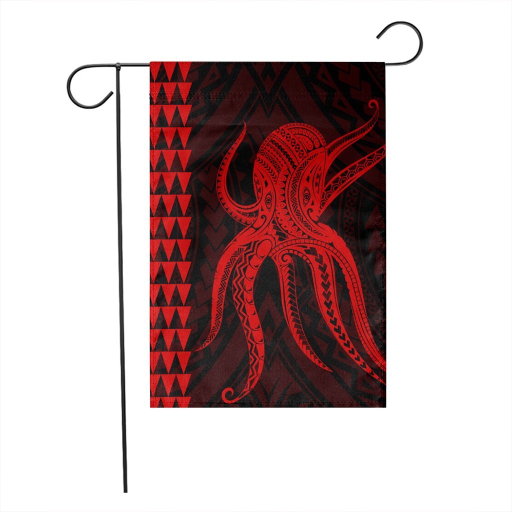 Hawaii Octopus KaKau Polynesian Flag - Red - AH - Polynesian Pride