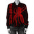 Hawaii Octopus KaKau Polynesian Bomber Jacket - Red - AH - Polynesian Pride