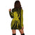 Hawaii Octopus KaKau Polynesian Hoodie Dress - Yellow - AH - Polynesian Pride