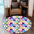 Hawaii Parrot Toucans Hummingbird Flamingo tropical Leaves Round Carpet - AH Round Carpet Luxurious Plush - Polynesian Pride