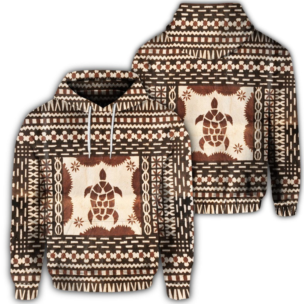 Hawaiian Pattern Simple Turtle Hoodie Unisex Art - Polynesian Pride