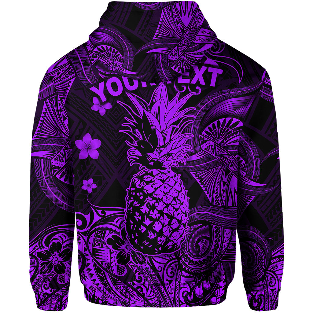 Custom Hawaii Pineapple Polynesian Hoodie Unique Style Purple LT8 - Polynesian Pride