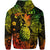 Custom Hawaii Pineapple Polynesian Zip Hoodie Unique Style Reggae LT8 - Polynesian Pride