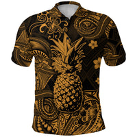 Hawaii Pineapple Polynesian Polo Shirt Unique Style Gold LT8 - Polynesian Pride
