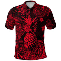Hawaii Pineapple Polynesian Polo Shirt Unique Style Red LT8 - Polynesian Pride
