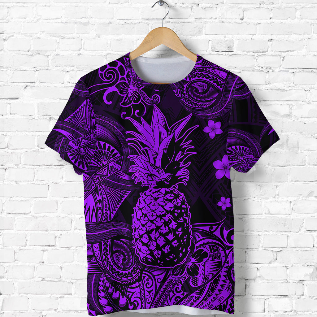 Hawaii Pineapple Polynesian T Shirt Unique Style Purple LT8 - Polynesian Pride