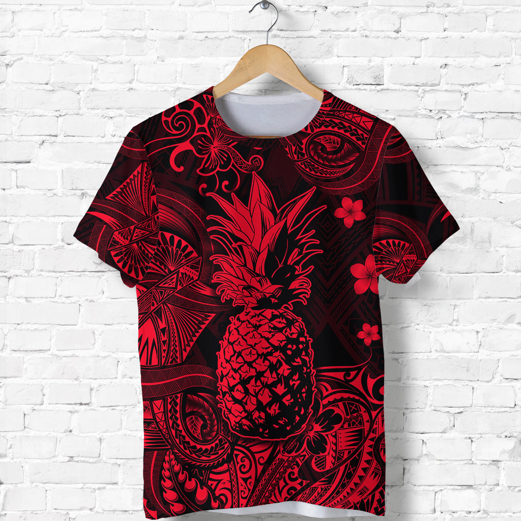 Hawaii Pineapple Polynesian T Shirt Unique Style Red LT8 - Polynesian Pride