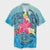 Hawaii Plumeria Deep Sea Circle Turtle Hawaiian Shirt - AH Unisex Black - Polynesian Pride