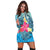 Hawaii Plumeria Deep Sea Circle Turtle Hoodie Dress - AH - Polynesian Pride