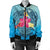 Hawaii Plumeria Deep Sea Circle Turtle Bomber Jacket - AH - Polynesian Pride