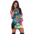 Hawaii Plumeria Hibiscus Wave Turtle Hoodie Dress - AH - Polynesian Pride