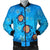 Hawaii Plumeria Turtle In The Ocean Bomber Jacket - AH - John Style Black Unisex - Polynesian Pride