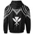 Hawaii Zip up Hoodie Polynesian Armor Style Black - Polynesian Pride