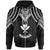 Hawaii Zip up Hoodie Polynesian Armor Style Black Unisex Black - Polynesian Pride