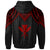 Hawaii Custom Zip up Hoodie Polynesian Armor Style Red - Polynesian Pride