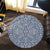 Hawaii Polynesian Culture Blue White Round Carpet - AH - Polynesian Pride