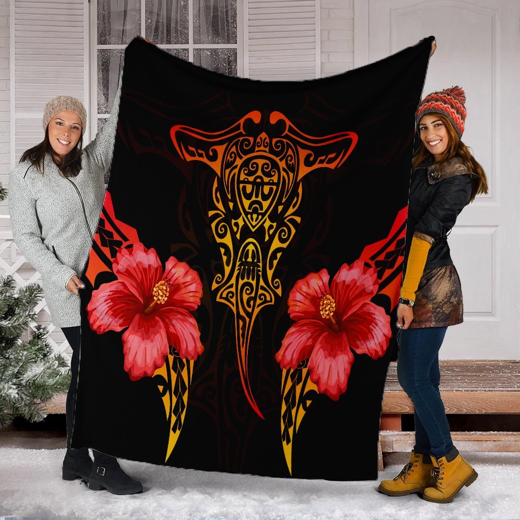Hawaii Polynesian Hibiscus Animal Premium Blankets - AH - Polynesian Pride