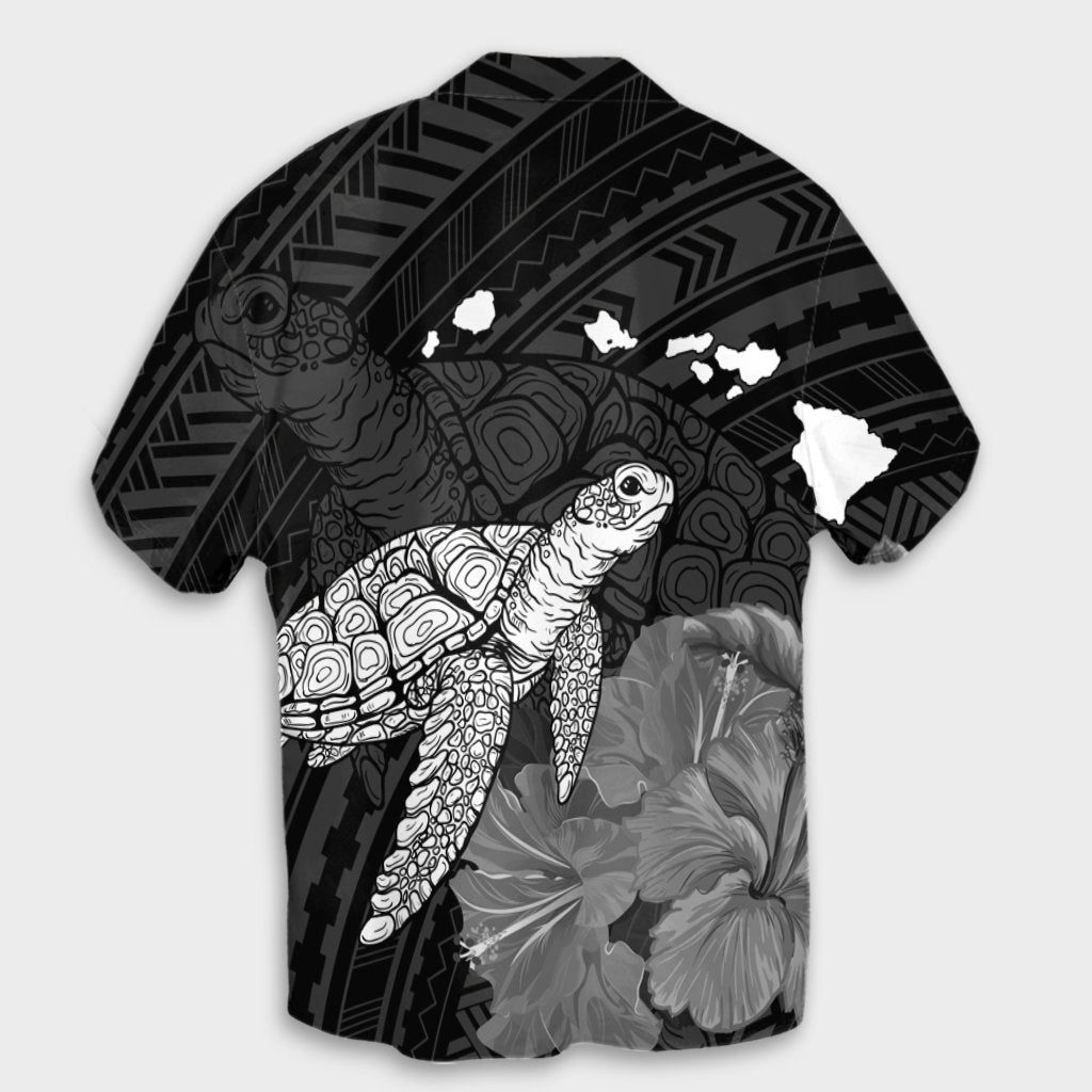 Hawaii Polynesian Hibiscus Turtle Map Hawaiian Shirt - AH - Polynesian Pride