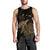 Hawaii Polynesian Hibiscus Turtle Map Tank Top Gold - AH Black - Polynesian Pride