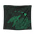 Hawaii Polynesian Hibiscus Turtle Map Tapestry Green - AH Wall Tapestry Black - Polynesian Pride