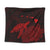 Hawaii Polynesian Hibiscus Turtle Map Tapestry Red - AH Wall Tapestry Black - Polynesian Pride