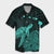Hawaii Polynesian Hibiscus Turtle Map Hawaiian Shirt Turquoise - AH Unisex Black - Polynesian Pride