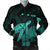 Hawaii Polynesian Hibiscus Turtle Map Bomber Jacket Turquoise - AH Black Unisex - Polynesian Pride