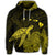 Hawaiian Polynesian Hibiscus Turtle Map Hoodie Yellow - Polynesian Pride