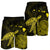 Hawaii Polynesian Hibiscus Turtle Map Men's Shorts Yellow - AH - Polynesian Pride