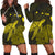 Hawaii Polynesian Hibiscus Turtle Map Hoodie Dress Yellow - AH Black - Polynesian Pride