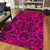 Hawaii Polynesian Kakau Turtle Pink Area Rug - AH - Polynesian Pride