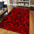 Hawaii Polynesian Kakau Turtle Red Area Rug - AH - Polynesian Pride