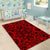 Hawaii Polynesian Kakau Turtle Red Area Rug - AH - Polynesian Pride