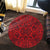 Hawaii Polynesian Kakau Turtle Red Round Carpet - AH - Polynesian Pride