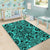 Hawaii Polynesian Kakau Turtle Turquoise Area Rug - AH - Polynesian Pride