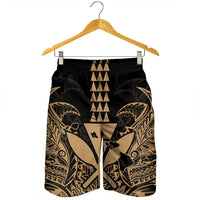 Hawaii Polynesian Kanaka Kakau Men's Shorts - Alan Style Gold - AH - Polynesian Pride